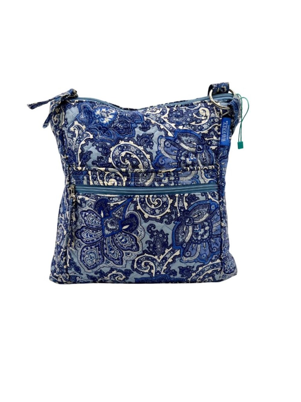 Vera Bradley Waverly Blue Paisley Quilted Crossbody Bag